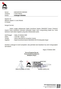 Yth. Bapak / Ibu Ketum Relawan Jokowi, Gibran Yang Kami Hormati